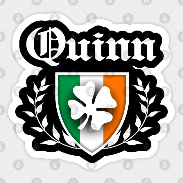 Quinn Shamrock Crest Sticker by robotface